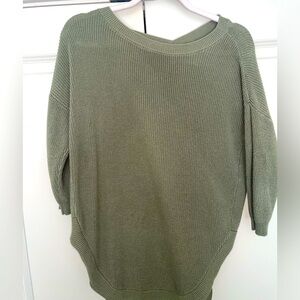 Express Olive Circle Hemmed Sweater